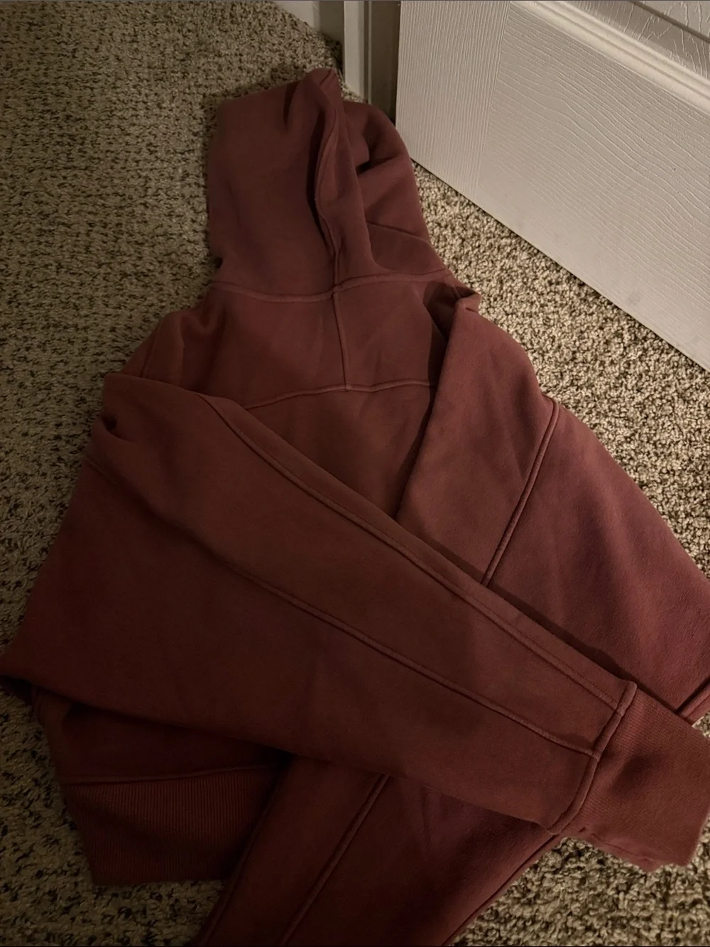 Lululemon Scuba Cropped Full Zip Hoodie Brown Size 12
